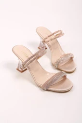 SOLMAZ DİMA TEN SATEN TAŞLI TOPUKLU TERLİK&AYAKKABI thumbnail 3