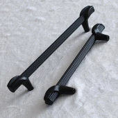 Duru 96 mm Siyah Metal Kulp Mobilya Çekmece Mutfak Dolabı Kulpları Kapak Dolap Kulpu Kulbu Siyah - 4