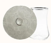 Evalize Paısley beyaz 6 lı Çay Seti - 1