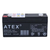 Atex 6 Volt - 3.4 Amper Yatık Akü - 4