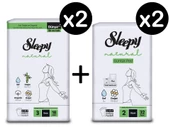 Sleepy Natural Hijyenik Ped Gece 36 Adet + Günlük Ped Uzun 64 Adet - 1