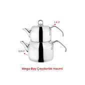 DELUX MEGA BOY PLATİN ÇAYDANLIK TAKIMI - 4