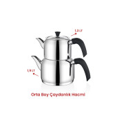 DELUX ORTA BOY BLACK SOFT ÇAYDANLIK TAKIMI - 4