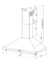 GL General Rustıc 90 cm Krem Duvar Tipi Davlumbaz - 2