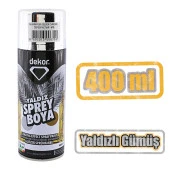 Dekor Akrilik Sprey Boya Alüminyum Yaldız Gümüş 400 ml Tasarım Metal Ahşap Plastik Yüzey Boyama thumbnail 3