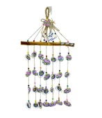 GÜL-CE Dekoratif Nazar Boncuklu Lodos Dalı Deniz Kabuklu Rüzgar Çanı - 4