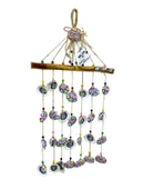 GÜL-CE Dekoratif Nazar Boncuklu Lodos Dalı Deniz Kabuklu Rüzgar Çanı - 7