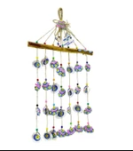 GÜL-CE Dekoratif Nazar Boncuklu Lodos Dalı Deniz Kabuklu Rüzgar Çanı - 8