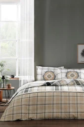 Özdilek Tek Kişilik Ranforce Kapitone Nevresim Takımı Ocre Bej - 1