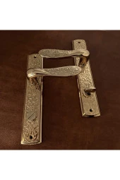 Özen Handles İmza Titanyum ZK19 Zamak Aynalı Wc Banyo Kapı Kolu Sağ Basar 1 Takım thumbnail 1