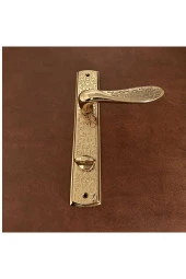 Özen Handles İmza Titanyum ZK19 Zamak Aynalı Wc Banyo Kapı Kolu Sağ Basar 1 Takım thumbnail 2