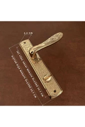 Özen Handles İmza Titanyum ZK19 Zamak Aynalı Wc Banyo Kapı Kolu Sağ Basar 1 Takım thumbnail 3