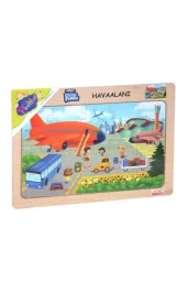Play Wood Ahşap Eğitici Puzzle Havaalanı ONY-233 - 2