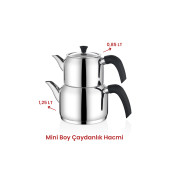 DELUX MİNİ BOY BLACK SOFT ÇAYDANLIK TAKIMI - 4