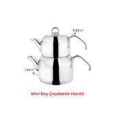 DELUX MİNİ BOY PLATİN ÇAYDANLIK TAKIMI - 4
