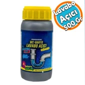 Lavabo Açıcı Mutfak Banyo WC Kanal Tahliye Borusu Pis Su Gideri Tıkanık Sıvı Açıcı 500 Gr - 1