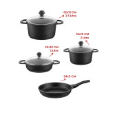 Motto Prime 7 Parça Döküm Tencere Seti - 3