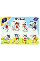 Play Wood Tutmalı Ahşap Puzzle Sporlar ONY-143 - 2