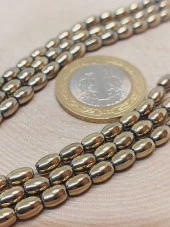 Hematit Taşı Arpa Kesim Dizi 4*5.5mm (49634) thumbnail 2