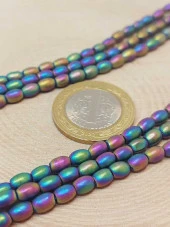 Hematit Taşı Arpa Kesim Dizi 4*5.5mm (49638) thumbnail 2