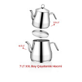 Piramit Platin Çaydanlık Takımı Xxl 7lt (dem 2,5lt Suluk 4) - 2