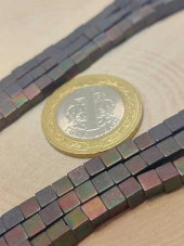 Hematit Taşı Küp Şekilli 4mm Dizi (49672) thumbnail 2