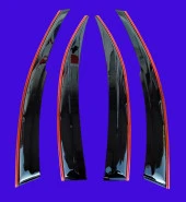 Toyota Yaris Çift Sıra Kırmızı Kromlu Cam Rüzgarlığı 2012-2019 thumbnail 2