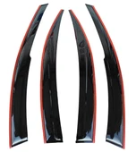 Peugeot 3008 Çift Sıra Kırmızı Kromlu Cam Rüzgarlığı 2016-2020 - 1