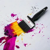 Yağlı Boya Fırça No: 4 Resim Ressam Fırçası Hobi Sanat Duvar Metal Ahşap Boyama Plastik Saplı - 4