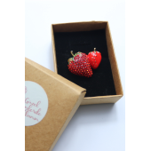 Natural Çilekler Broş Yaka iğnesi thumbnail 1