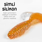 Silikon Kurt Sahte Yem - 60mm - Turuncu - Yumy (18065-SM024-10) thumbnail 3