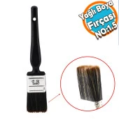 Yağlı Boya Fırça No: 1.5 Resim Ressam Fırçası Hobi Sanat Duvar Metal Ahşap Boyama Plastik Saplı - 1