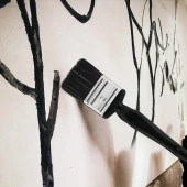 Yağlı Boya Fırça No: 2 Resim Ressam Fırçası Hobi Sanat Duvar Metal Ahşap Boyama Plastik Saplı - 5