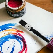 Yağlı Boya Fırça No: 1 Resim Ressam Fırçası Hobi Sanat Duvar Metal Ahşap Boyama Plastik Saplı - 4