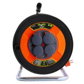 Makaralı Seyyar Kablo Kapaklı 4 Prizli Plastik Uzatma Kablosu 3x2.5 mm TTR Kablo 20 Metre thumbnail 7