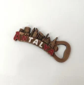 Antalya Görselli Metal Açacak Mıknatıslı Magnet Buzdolabı Süsü Şişe Açacağı Bakır Renk thumbnail 2