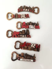 Antalya Görselli Metal Açacak Mıknatıslı Magnet Buzdolabı Süsü Şişe Açacağı Bakır Renk thumbnail 4