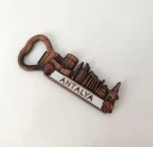 Antalya Görselli Metal Açacak Mıknatıslı Magnet Buzdolabı Süsü Şişe Açacağı Bakır Renk thumbnail 6