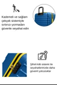 Büyük Boy Valiz 4x2 Teker Mavi 1168 thumbnail 4