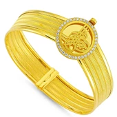 Altın Hasır Kelepçe Dört Sıralı Yuvarlak thumbnail 2