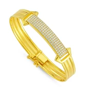 Altın Hasır Kelepçe İki Sıralı Suyolu thumbnail 2