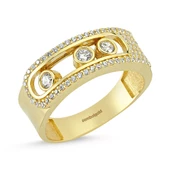 Özel Tasarım Altın Yüzük 14K Gold Tria - 1
