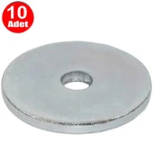 Aletçantam 55mm Büyük Kalın Demir Pul Galvanizli Şase Vida Civata Pulu -10 Adet - 1