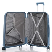 MÇS 3lü Set Kırılmaz Silikon Seyahat Valizi Bavulu V305 Sky Blue thumbnail 3