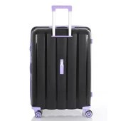 MÇS 3lü Set Kırılmaz Silikon Seyahat Valizi Bavulu V305 Siyah Lila thumbnail 4