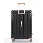 MÇS 3lü Set Kırılmaz Silikon Seyahat Valizi Bavulu V305 Siyah Şampanya thumbnail 4