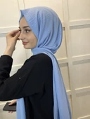 Rahat Kırışmaz Cazz Şal, Yumuşak, Tok Duruşlu Kolay Şal 01000  BEBE MAVİSİ - 2