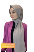 Rahat Kırışmaz Cazz Şal, Yumuşak, Tok Duruşlu Kolay Şal 01000  KOYU VİZON thumbnail 1
