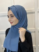 Rahat Kırışmaz Cazz Şal, Yumuşak, Tok Duruşlu Kolay Şal 01000  İNDİGO - 3
