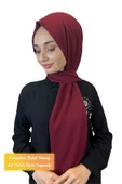 Rahat Kırışmaz Cazz Şal, Yumuşak, Tok Duruşlu Kolay Şal 01000  BORDO thumbnail 1